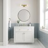 James Martin Vanities Chicago 36in Single Vanity, Glossy White w/ 3 CM Arctic Fall Top 305-V36-GW-3AF